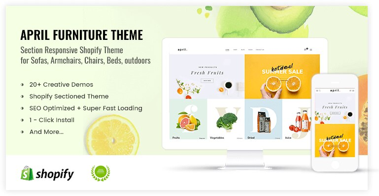 APRIL-12 - Cool theme for organic food store online