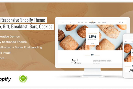 APRIL-15 - Beautiful theme for food blog and bakery store