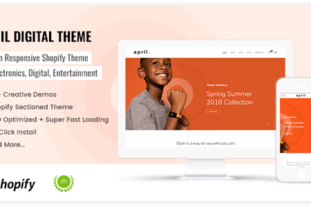 APRIL-16 - Theme for high techology services store
