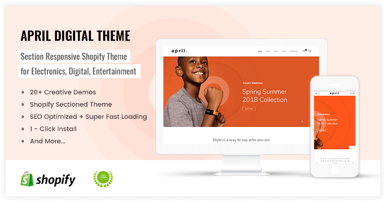 APRIL-16 - Theme for high techology services store