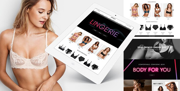 Light Night – Section Shopify Theme 2018 For Online Lingerie Store