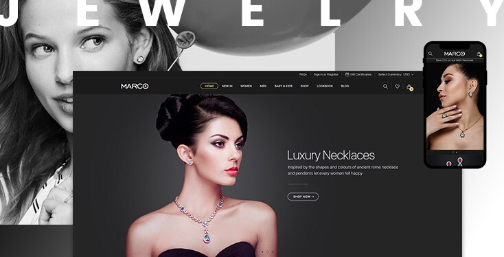 Marco Jewelry - Premium Shopify theme for jewelry stores