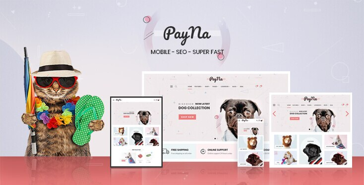 Payna – Online Pet Store Shopify Theme With Sections Drag & Drop New 2018