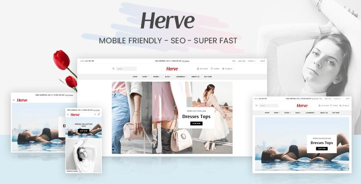 Herve - Clothing store Shopify theme - Clean, minimal, stylish design