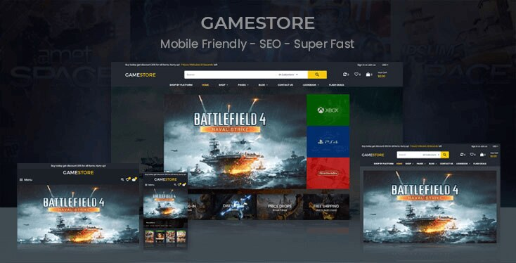Mona-Game - Sectioned Shopify Theme for Game Store